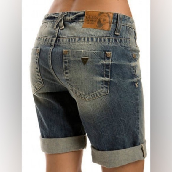 Vintage Guess Los Angeles 1981 Tomboy Roll-Up Denim Shorts - Picture 4 of 15